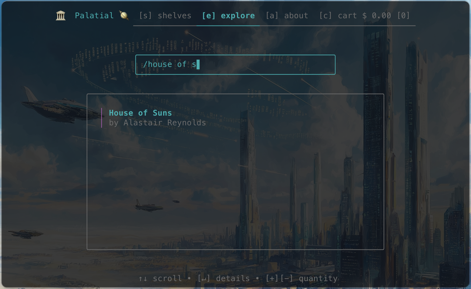 Palatial search functionality
